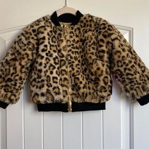 Toddler girls leopard jacket